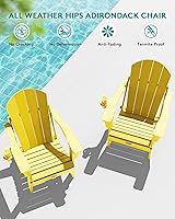 Vista 144 de SERWALL - Silla plegable Adirondack para patio, jardín, exterior, resistente a la intemperie, sillas para hoguera, color naranja