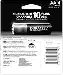 Duracell Rechargeable AA Batteries 4 Count (Pack of 1), Long-lasting Power, All-Purpose Pre-Charged NiMH Double A Battery for Household and Gaming Devices