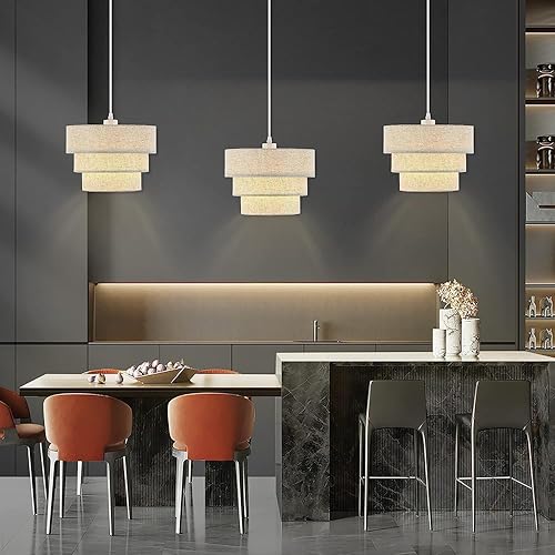 Miniatura 7 de Mateyrie - Lámpara colgante enchufable, lámpara colgante con interruptor regulable, accesorios de luz colgante con cable de 15 pies, luz colgante