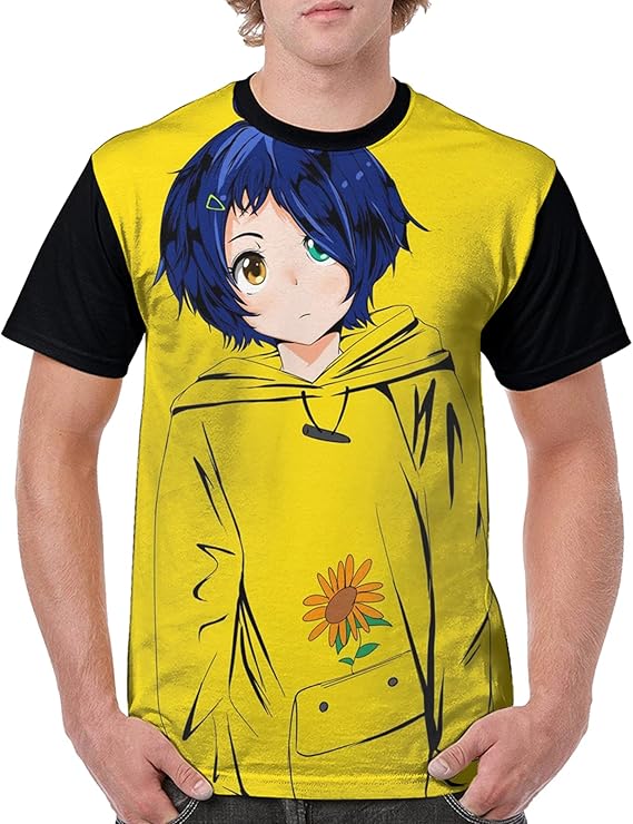 Amazon Co Jp 人気ワンダーエッグ プライオリティ 2 丸首 夏服 半袖トップス 通気性 柔らかい 半袖 アニメ Tシャツ おしゃれ きれいめ さわやか Tシャツ 3d面白 プリント 男女兼用 吸水速乾 Tシャツトップス ファッション
