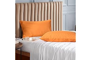 Ultra Soft Brushed Microfiber Orange Pillowcase Set for a Cozy Sleep