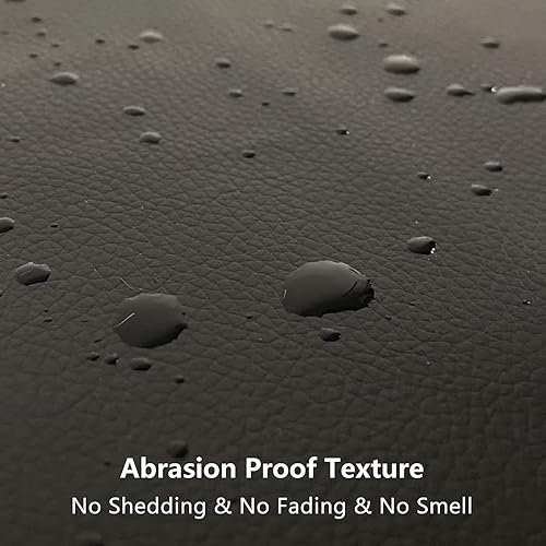 Miniatura 3 de Sábanas de cuero sintético negro de vinilo marino, tela de cuero sintético de 28 x 54 pulgadas, múltiples texturas para barco, asiento de automóvil,