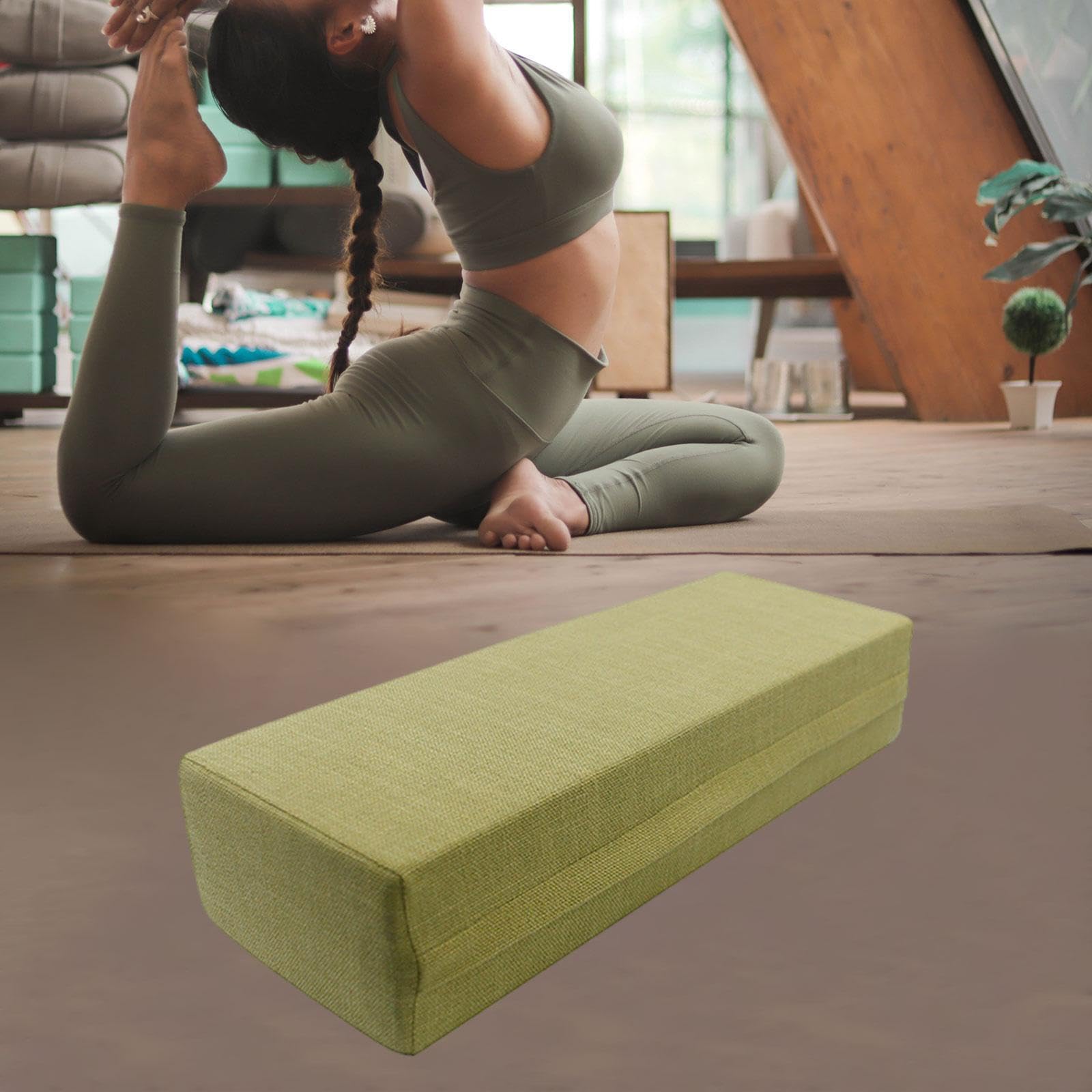 Vaveren Support Pillow with Handle for Leg Comfort and Versatility, Green