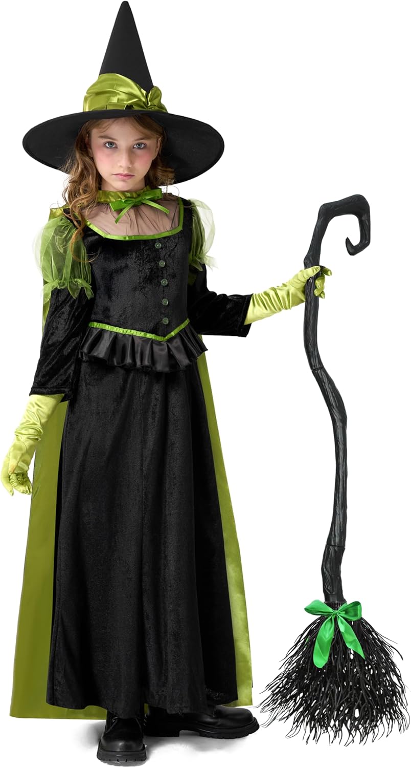 Spooktacular Creations Halloween Child Girl Black Wizard Witch Costume, Kids Witch Outfit Set for Halloween Dress Up Parties - Image 3
