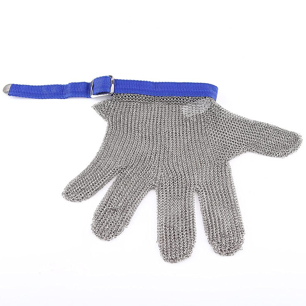 1pc de acero inoxidable 304 guante resistente a los cortes Guantes anti-corte guantes de carnicero para la protección de los guantes de seguridad/guantes de construcción, de gran tamaño