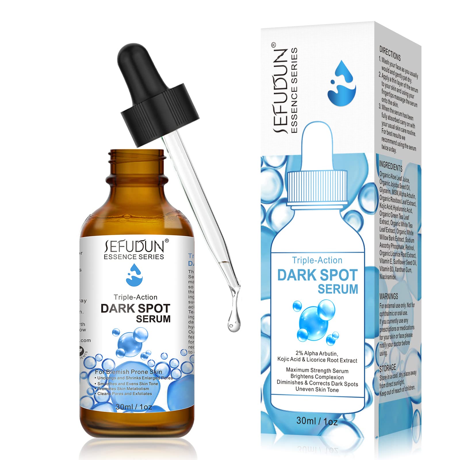Dark Spot Corrector Serum for Face and Body, with 2% Alpha Arbutin, Kojic Acid, Licorice Root Extract Effective Remedy, Diminishes&Correct Dark Spots, Even Skin Tone (30ml)