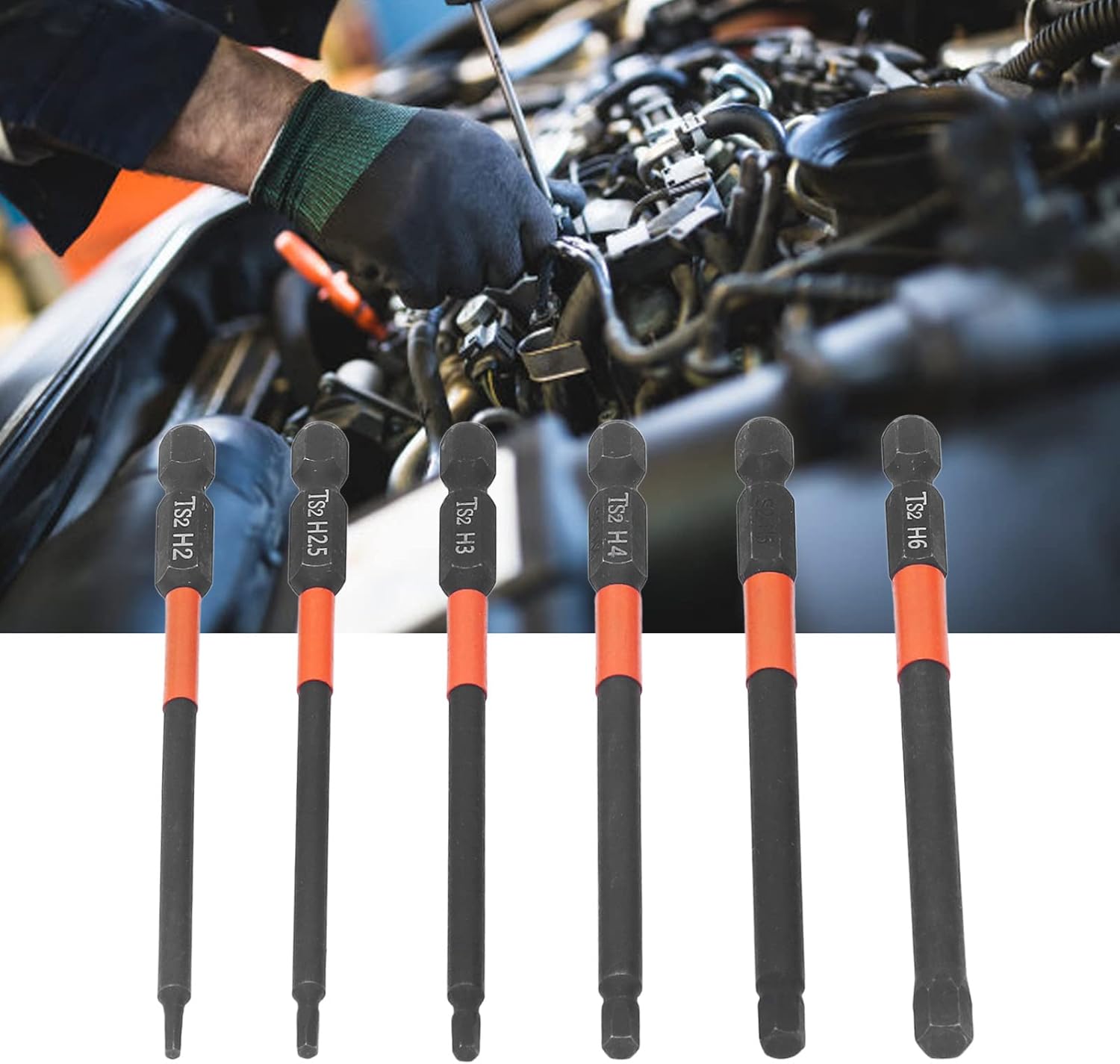 Industrial Electric Screwdriver Drill Bit Set, 6 Pieces Cross Drill Bits for Efficient Repairs and Assembly