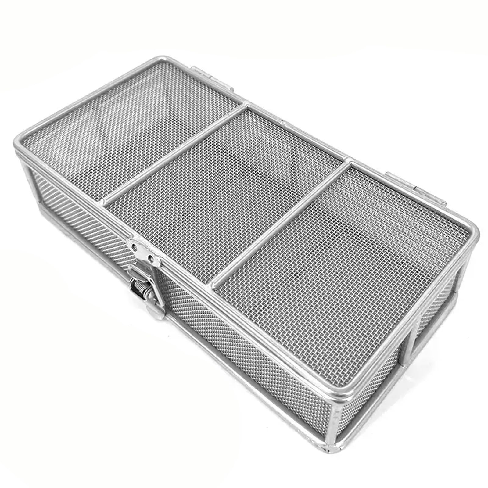 Cesta de esterilización hospitalaria con tapa, caja de acero 304 para instrumental de 10x10x5cm