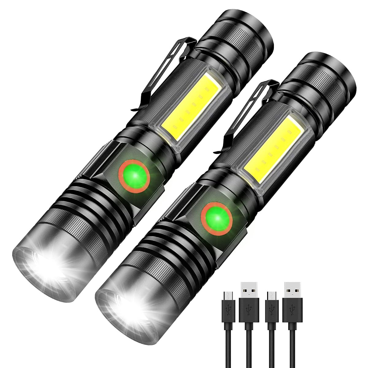 Small Flashlight Rechargeable 1000 Lumens Super Bright Magnetic LED Flashlights