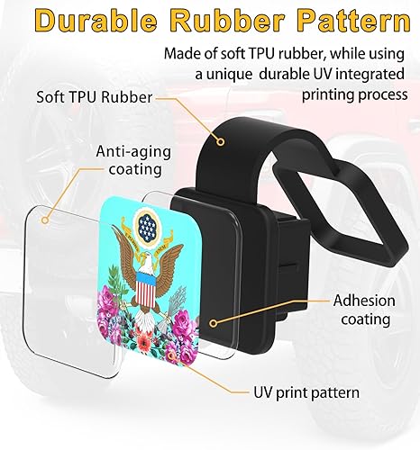 Miniatura 2 de Cubierta de enganche de remolque de 2 pulgadas, cubierta de enganche de remolque, máscara de personaje asesino, enchufe de enganche de tubo receptor