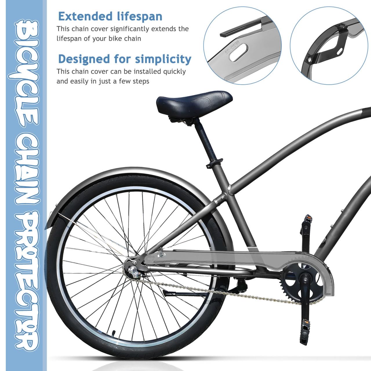 Amazon.co.jp: VANZACK 自転車チェーンカバー バイクチェーンガード