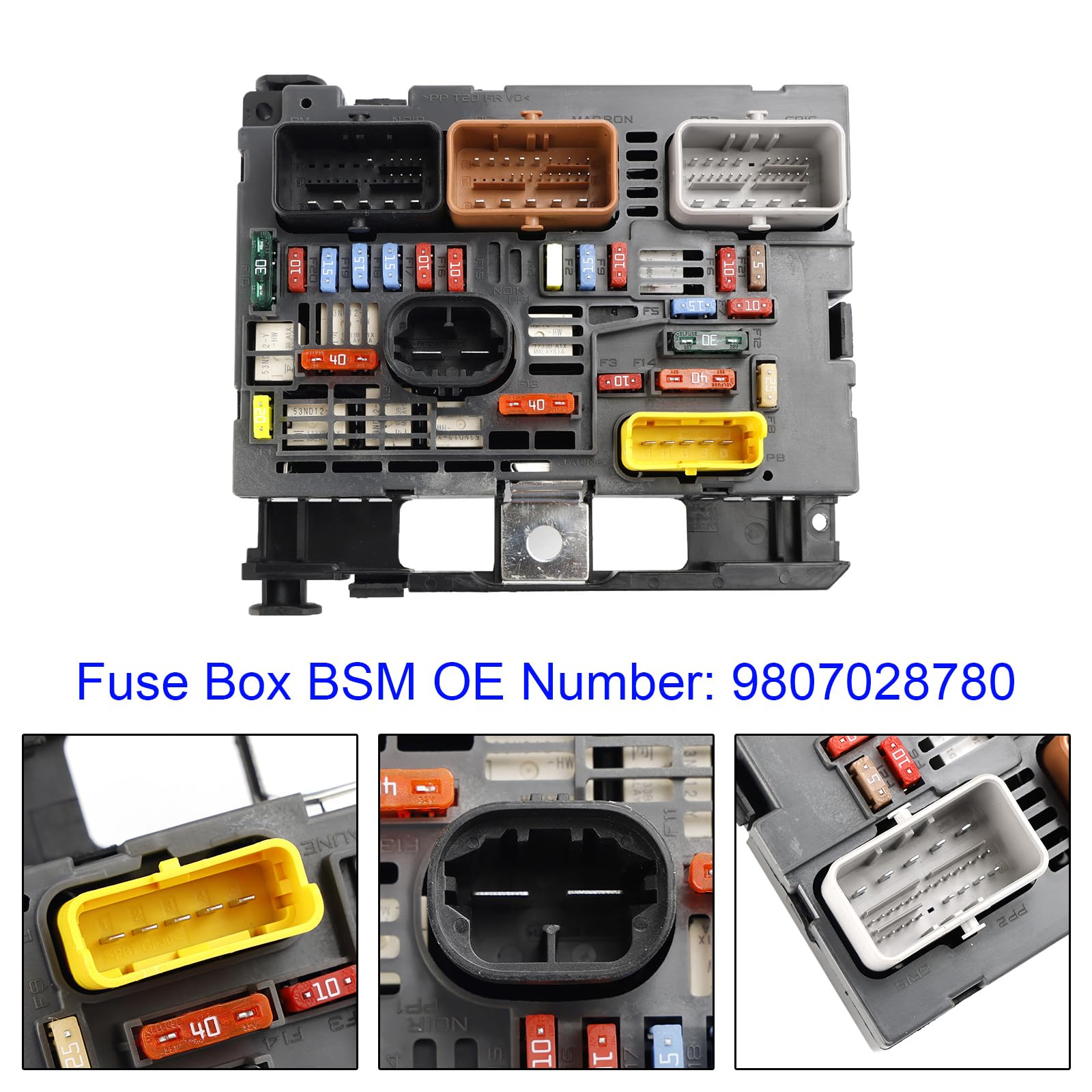 Cassetta dei fusibili per auto, modulo BSM 9807028780, adatta per Citroen Berlingo C4 C8, adatta per Peugeot Partner 307 2007