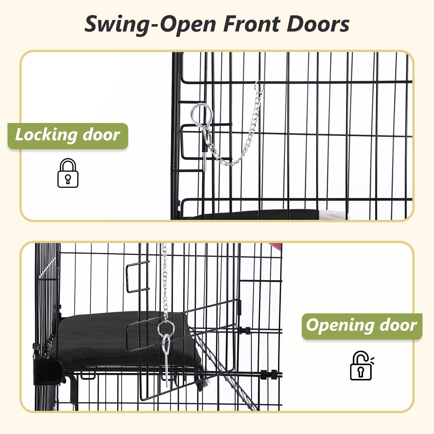 3*cats様 Amazon.com: FDW 3 Tier 67 Inches Cat Cage Cat Enclosure Cat