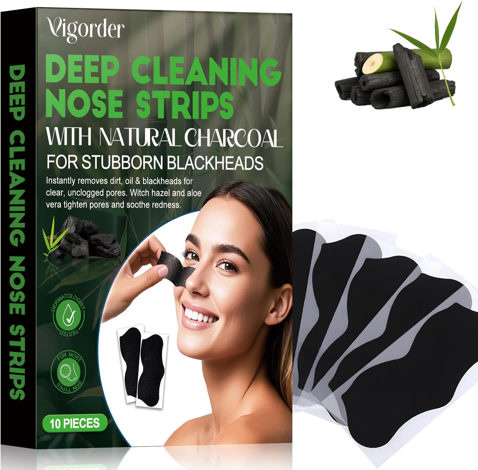 Blackhead Remover Strip, Deep Cleansing & Oil Control, Ideal for All Skin Types (10 Pack)