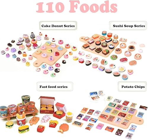 Miniatura 3 de Bargain House - 150 piezas en miniatura, botellas de alimentos y bebidas, accesorios para muñecas, juego 1:12, juego de simulación, juego de cocina,