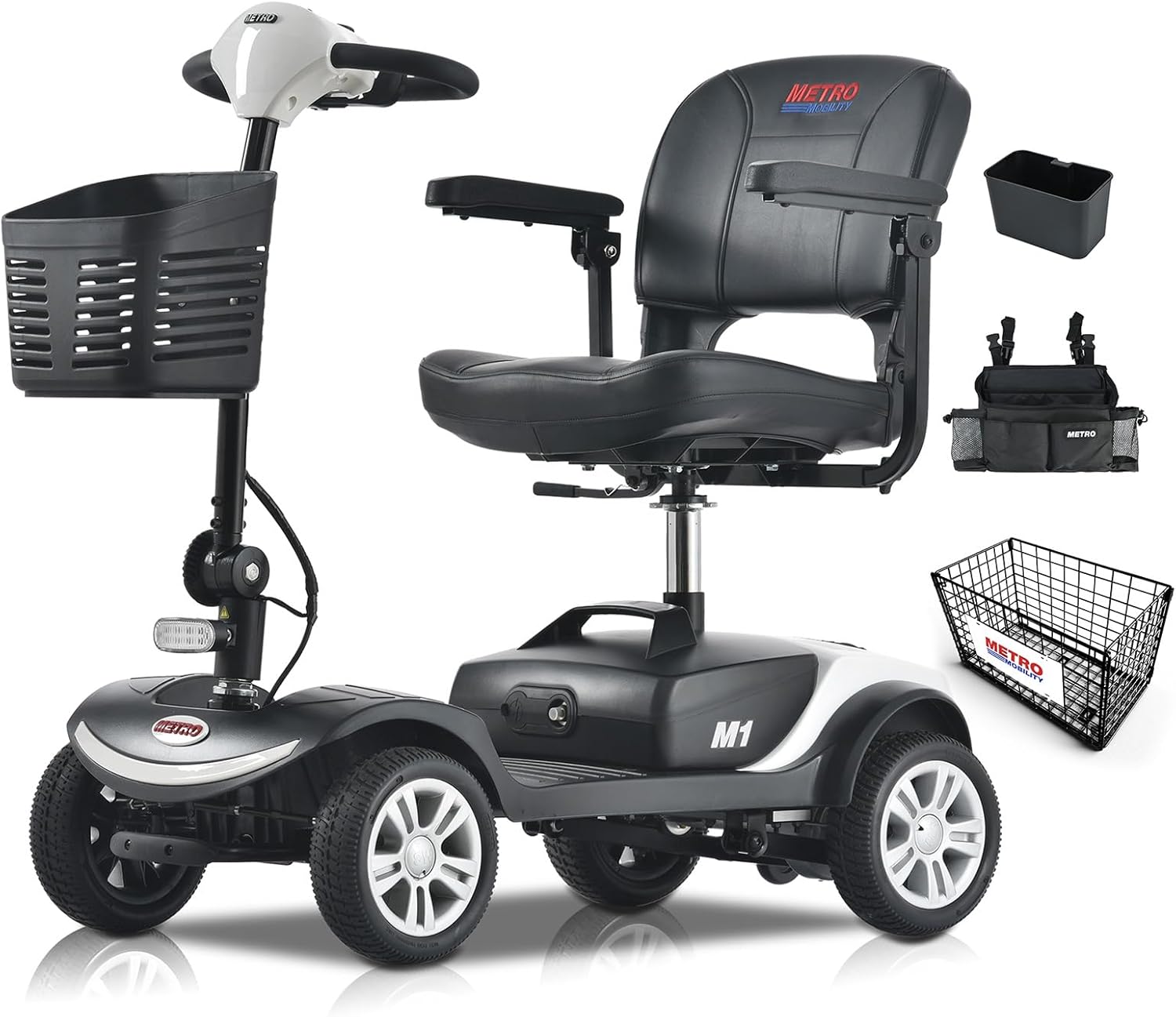 Folding Mobility Scooter for Seniors 4 Wheel Scooter for Adults Electric Medical Scooter Compact for Travel - Electric Powered Wheelchair Device - Compact Heavy Duty Mobile product image