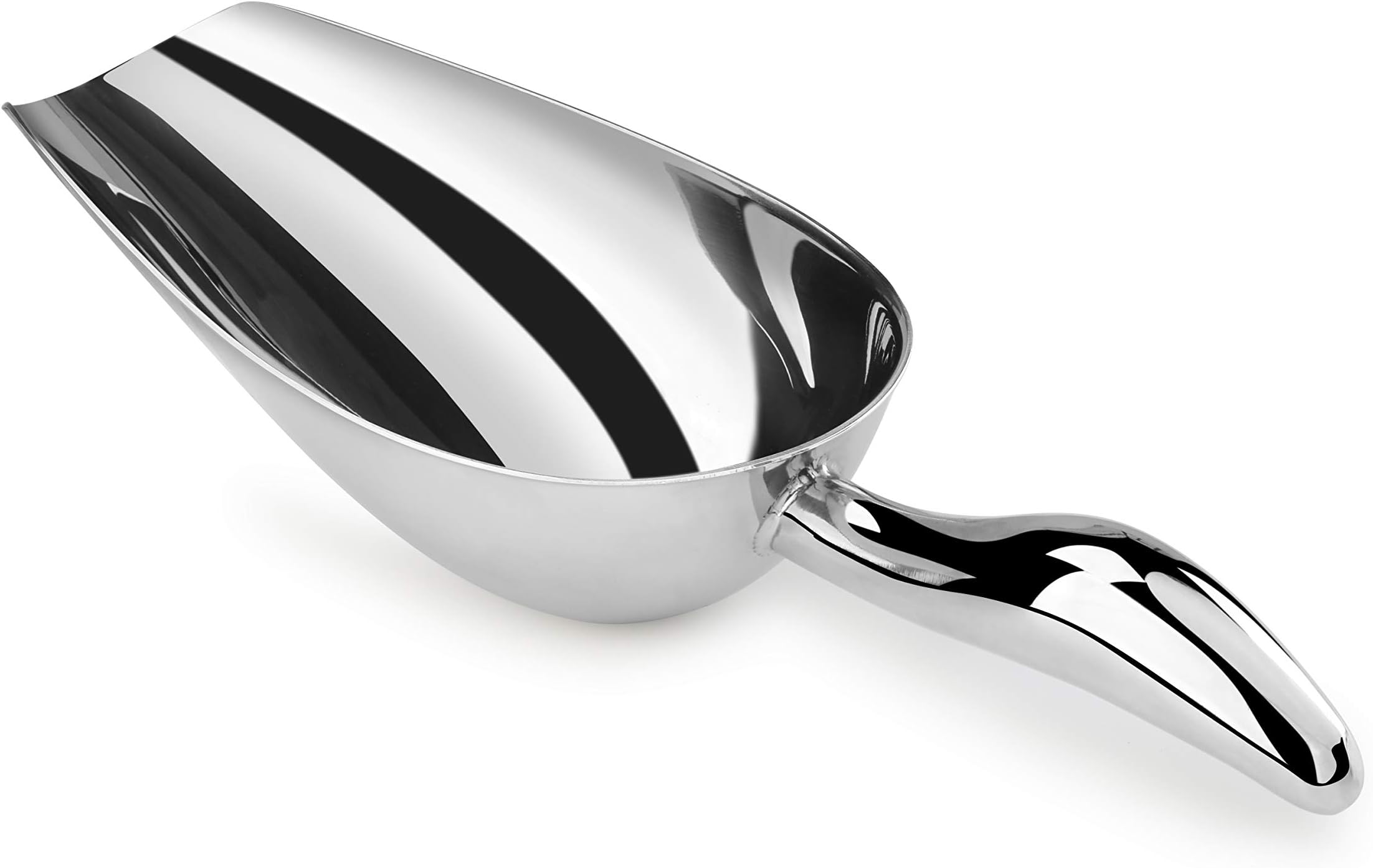 New Star Foodservice 1028515 Stainless Steel Bar Ice Flour Utility Scoop, 12-Ounce