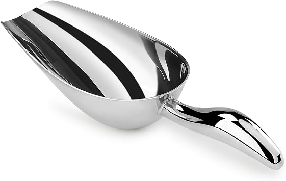 New Star Foodservice Restaurant Grade Stainless Steel Bar Ice Flour Utility Scoop, 6-Ounce