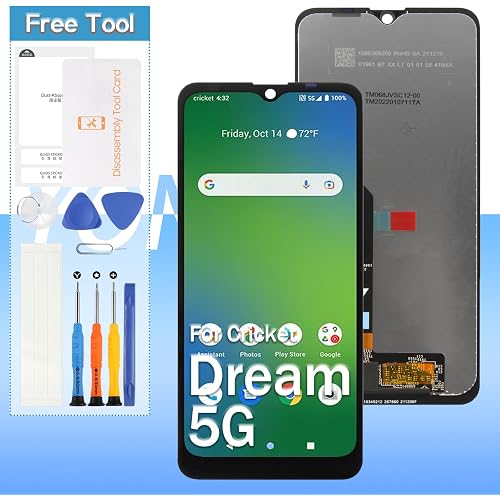 Yondista Screen Replacement for Cricket Dream 5G/Cricket Innovate 5G/AT&T Fusion 5G EA211005 EC211004 EC211001 6.82'' LCD Display Touch Digitizer Assembly with Tools