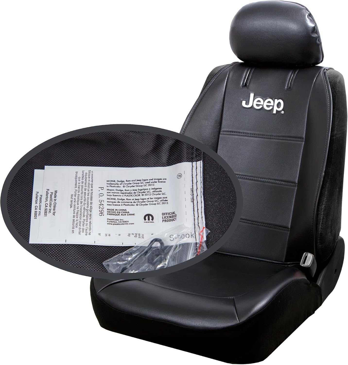 Plasticolor 8581r01 Jeep Sidelelss W/Head Rest Cvr