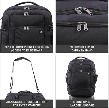 Aerolite 17x13x8 Jetblue Airlines Maximum Size Backpack Eco-Friendly Cabin Luggage Approved Travel Carry On Holdall Lightweight Shoulder Bag Flight Rucksack with YKK Zippers