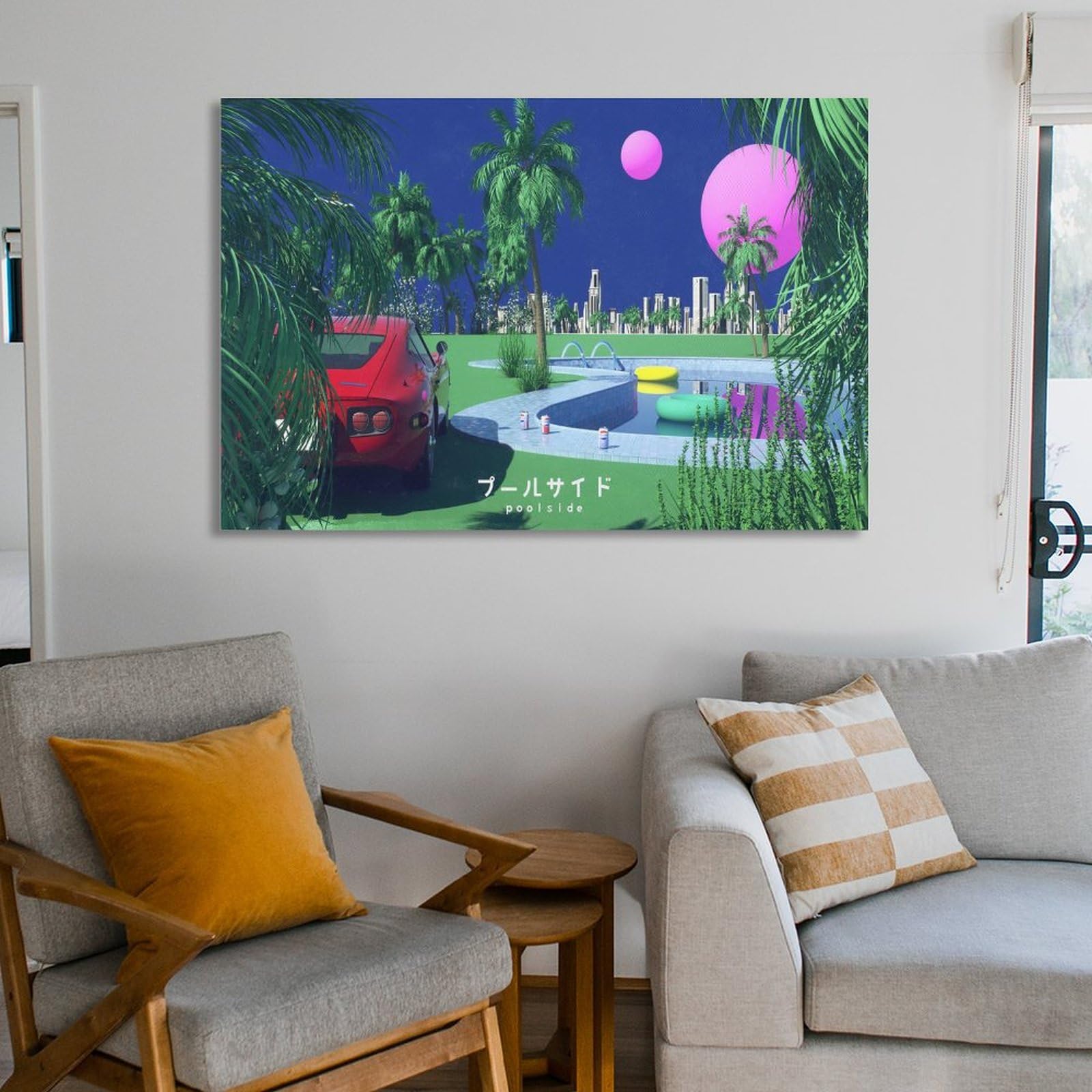 Amazon.co.jp: イラストレーター 永井博 アートポスター 80年代