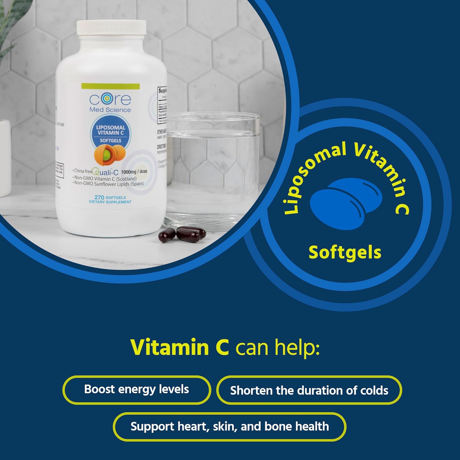 Core Med Science Supplement Bundle - Liposomal Glutathione & Vitamin C 1000mg