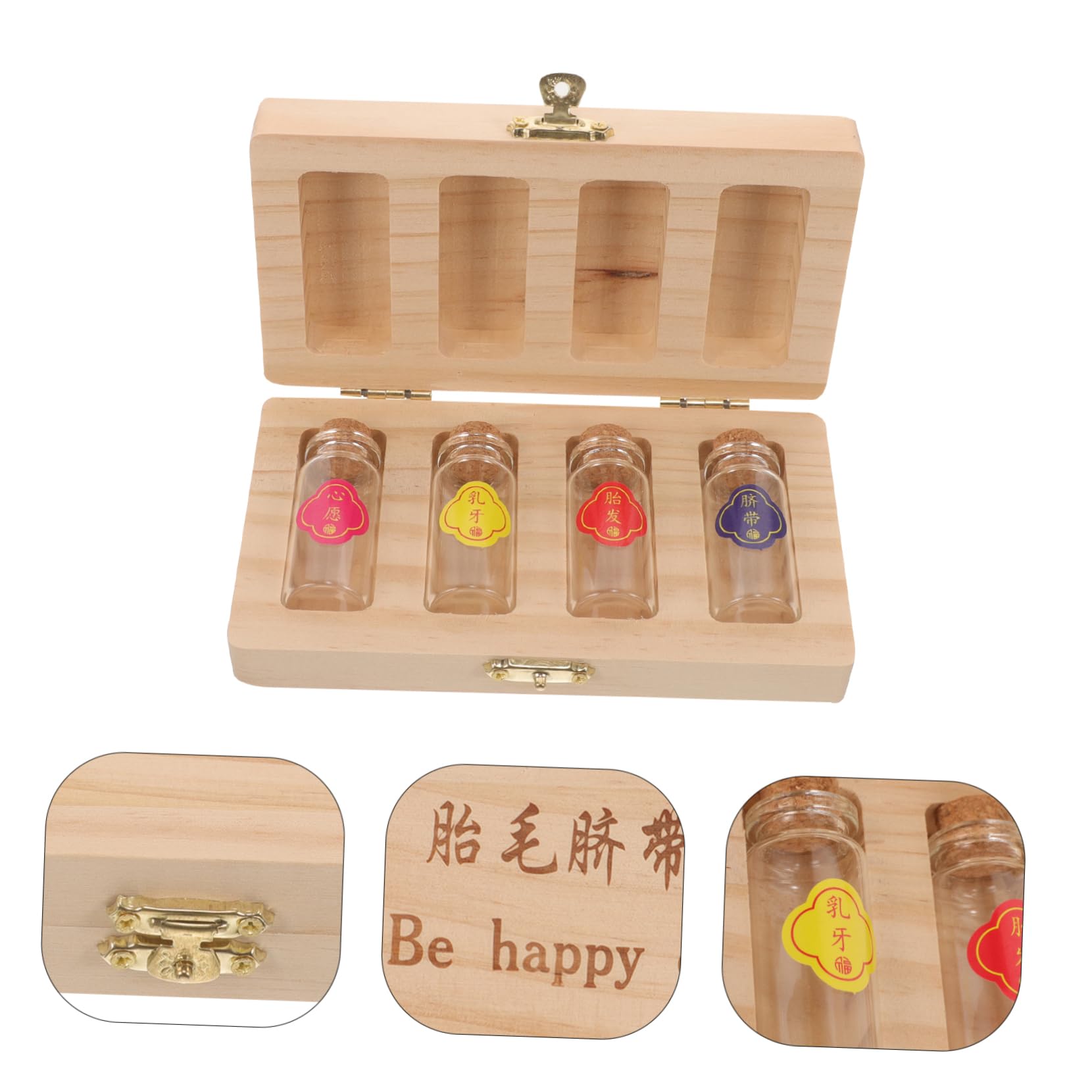 TOYANDONA 5sätze Junge Mädchen-zahnaufbewahrungsboxen Diy Holzkiste Für Milchzähne Und Erinnerungsstücke Zahndose Für Erste Zähne Und Haarlocken Aufbewahrung Für Kostbare