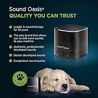 Vista 3 de Sound Oasis Pet Bluetooth Sound Machine, 20 Dr Developed Calming Sounds to Soothe, Relax, Separation, Anxiety, Stress Relief, Sleep for Canine