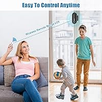 Vista 5 de Pool Door Alarms for Home Security Loud, 0-120 Db Volume Ajustable with 4 Modes, Wireless Door Alarm with Remote for Kids Safety/Dementia