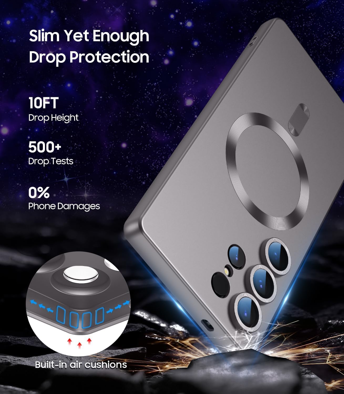 جراب حماية مغناطيسي رفيع ممتص للصدمات من السيليكون المرن بواقي... - view 3