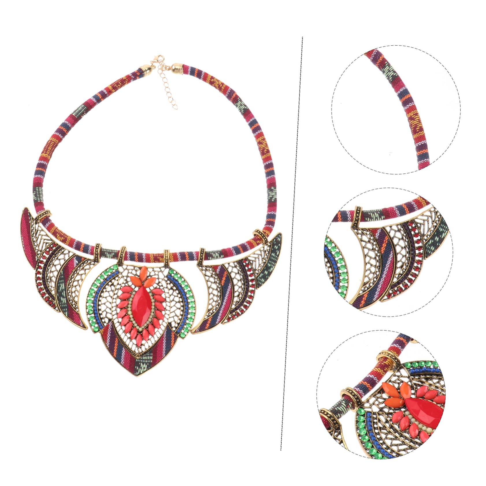 Collar Babero Joyería De Mujer Collar De Gargantillas es Hechos A Mano J es De Estilo Étnico De Cuentas Multicolor Atractivo Aleación Accesorios