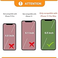 Vista 2 de Bocasal Funda tipo cartera cruzada para iPhone 11 Pro Max, funda de piel con bloqueo RFID y soporte para tarjetas, funda protectora con cremallera