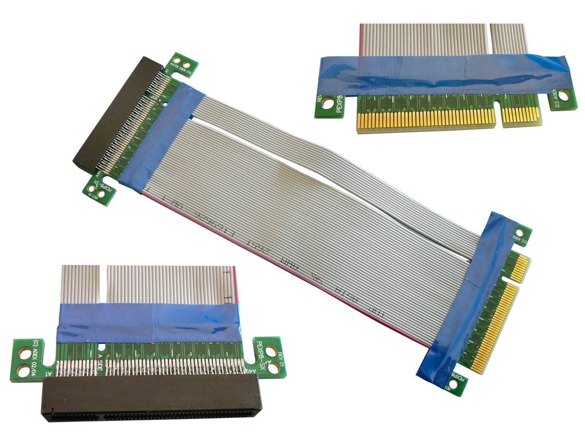 KALEA-INFORMATIQUE Extension riser for PCI Express x8 port to PCIe x8 port, 185 mm long