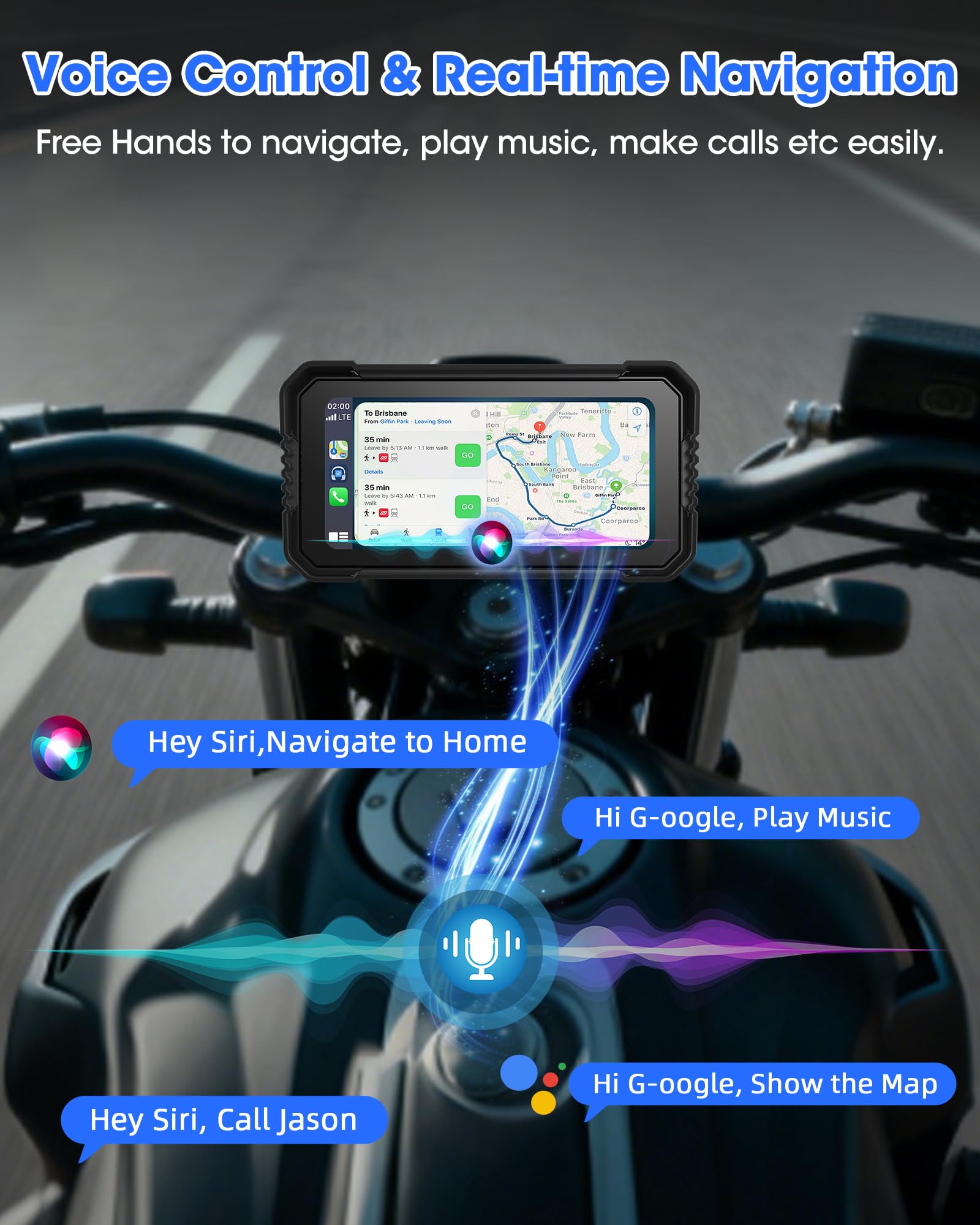 2025 4K Carplay Moto Android Auto Pantalla Carplay 6,25 Pulgadas con Navegador Moto Doble Cámara, GPS Moto con WiFi, Navegación GPS, Control Remoto, Bluetooth, Tarjeta TF 64G