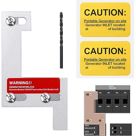 Generator Interlock Kit Compatible With General Electric GE 150 Or 200 Amp Panels, Generator - View #2