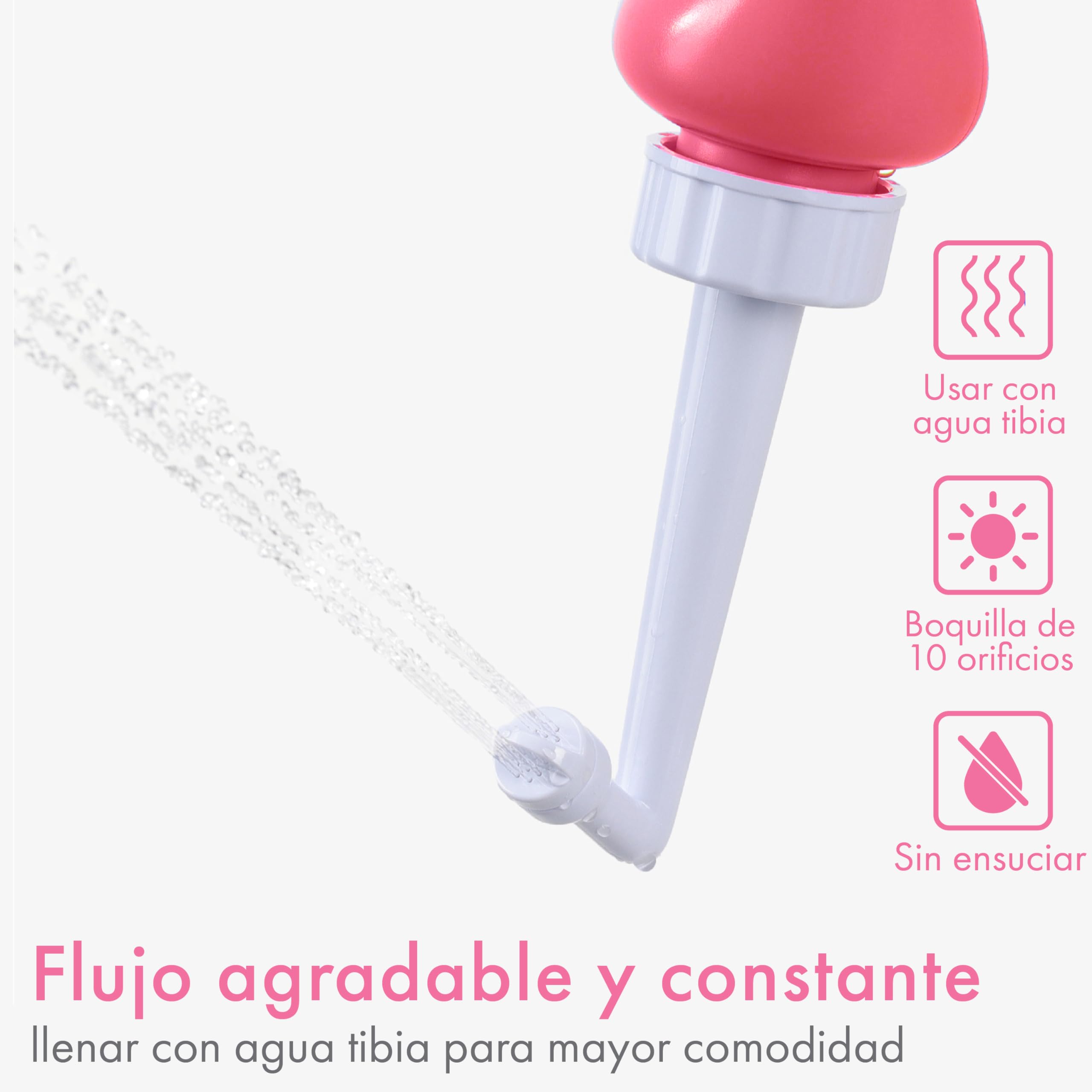 Cynpel Botella Perineal Postparto - Bidet Portatil de 350 ml para Mujeres - Botella Lavado Perineal Postparto para Maternidad - Peri Bottle Rosa — view 7