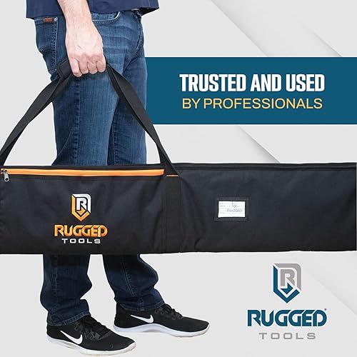 Miniatura 7 de Rugged Tools Bolsa de riel guía - Bolsa protectora para sierra de riel para rieles guía de sierra de hasta 59"