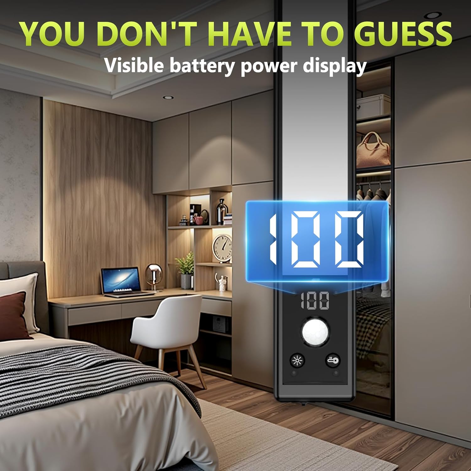 6 Pack 10" Under Cabinet Lights with Digital Display,52 LED Rechargeable Motion Sensor Light Indoor,3 Color Temperatures, Magnetic Dimmable Closet Lights, Under Counter Light for Kitchen 6 71dSjGiRYpL. AC SL1500