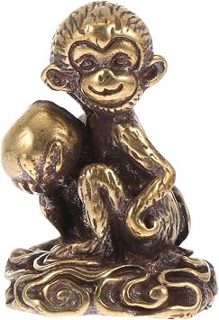 1Pc Creative Mini Monkey Sculpture Elegant Desktop Decor Unique Home Adornment Stylish Ornament for Office and Home Feng Shui Decoration for Any Room