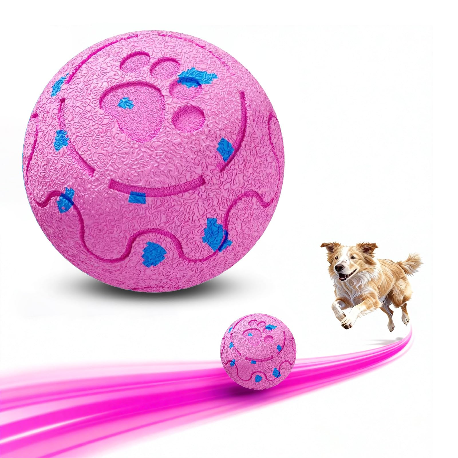 Dog Balls Interactive Dog Ball Self-Moving Dog Toy with Auto-Rolling Bouncing E-TPU Material IP54 Waterproof Motion-Activated for Small