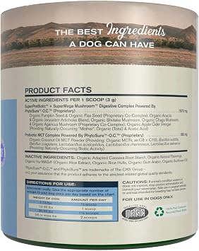 Badlands Ranch Super Gut Biotics Probiotic Supplement for Dogs, 30 Scoops