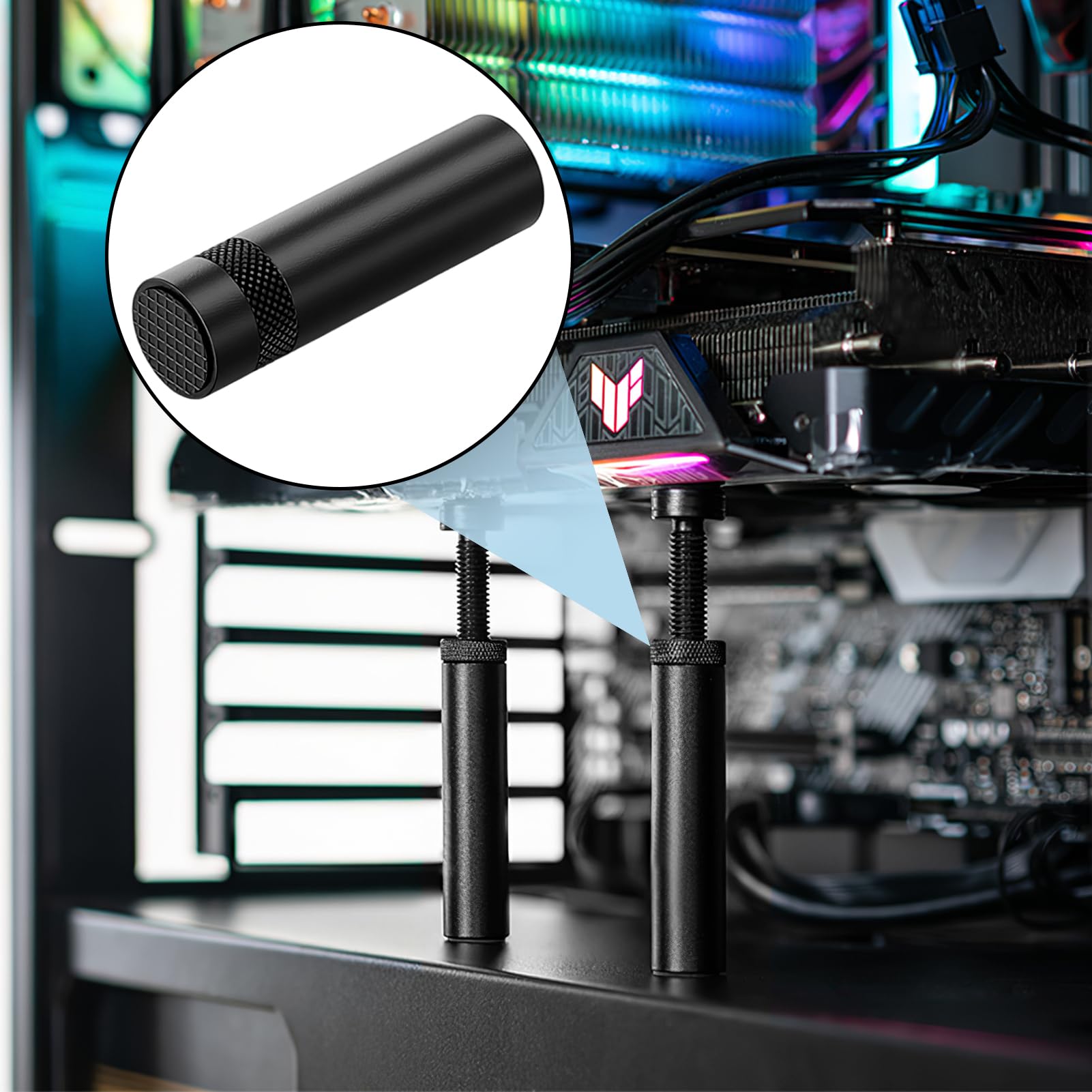 Supporto Per Scheda Grafica GPU Compatibile Con RTX, GTX, Supporto Magnetico Antiscivolo, Design Telescopico, Base Regolabile Per Schede Grafiche E CPU, Previene Abbassamento E Danni