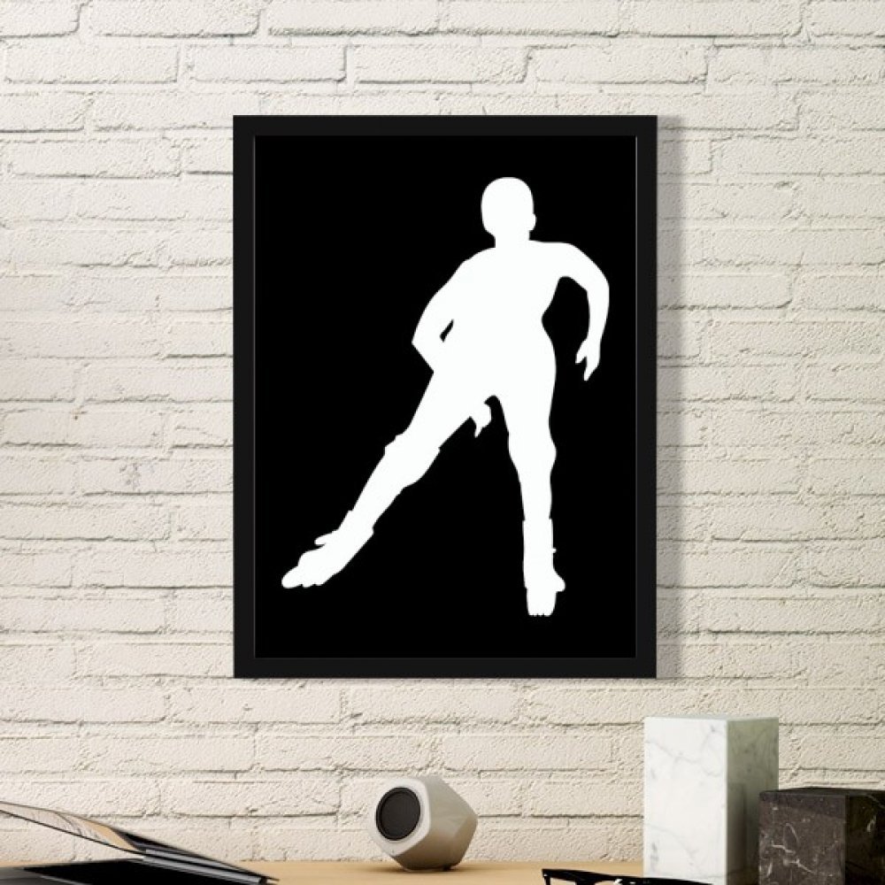 Cadre photo silhouette de ski DIYthinker noir moyen pour décoration murale