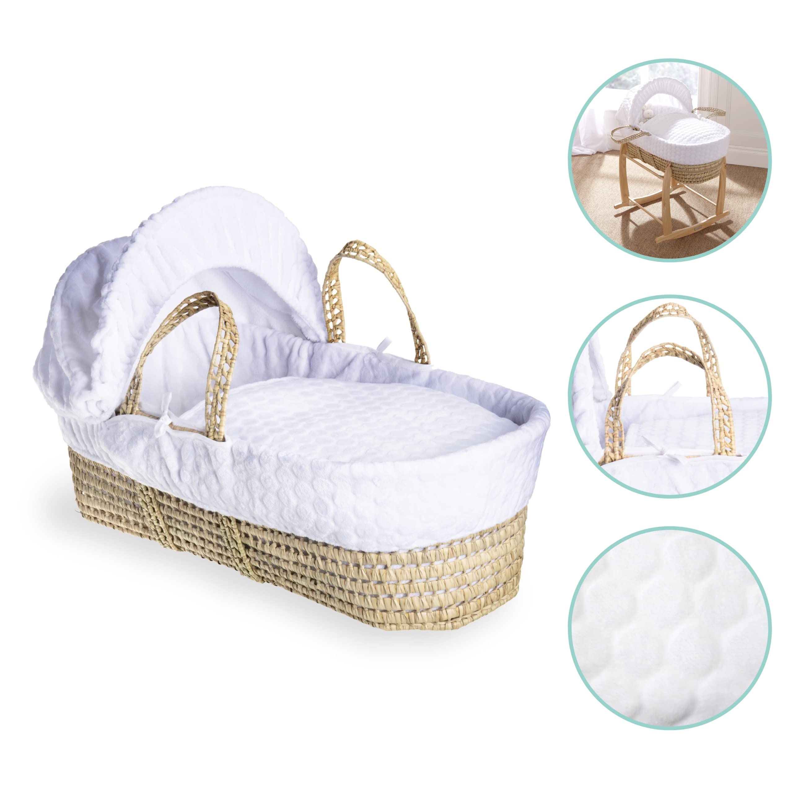 Culla Moses Wiklinopol Culla Amelia - Cestino Moses In Vimini Intrecciato A Mano Con Struttura In Legno E Set Biancheria Teddy 5 Pezzi - Ideale Per Neonati 0-6 Mesi Culla Neonato Culla Moses Wiklinopol Culla Amelia - Cestino Moses In Vimini Intrecciato A Mano Con Struttura In Legno E Set Biancheria Teddy 5 Pezzi - Ideale Per Neonati 0-6 Mesi Culla Neonato