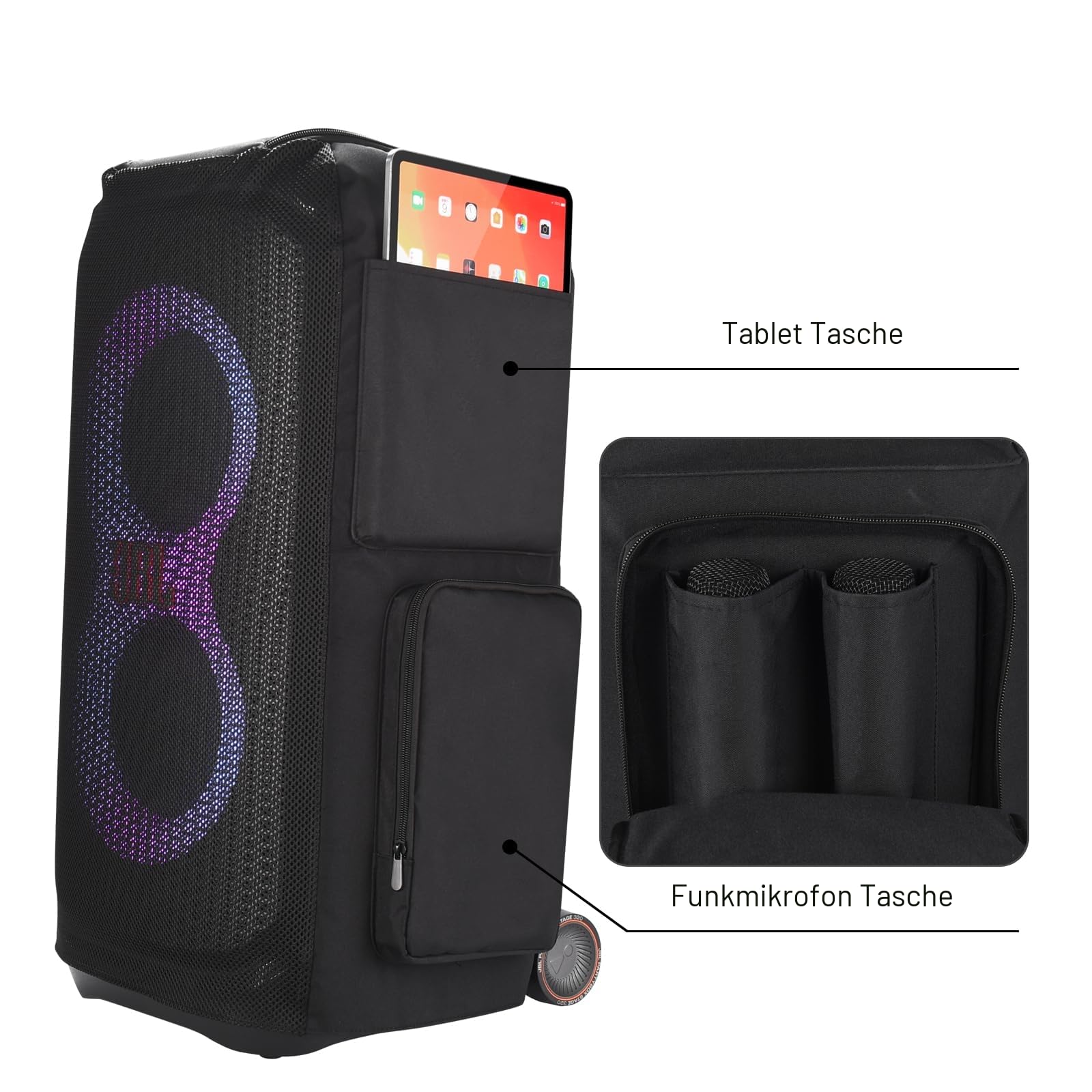Lautsprecher Cover Case für JBL PartyBox Stage 320 Lautsprecher Multifunktionstasche Staubschutz für JBL PartyBox Stage 320 Schutzhülle