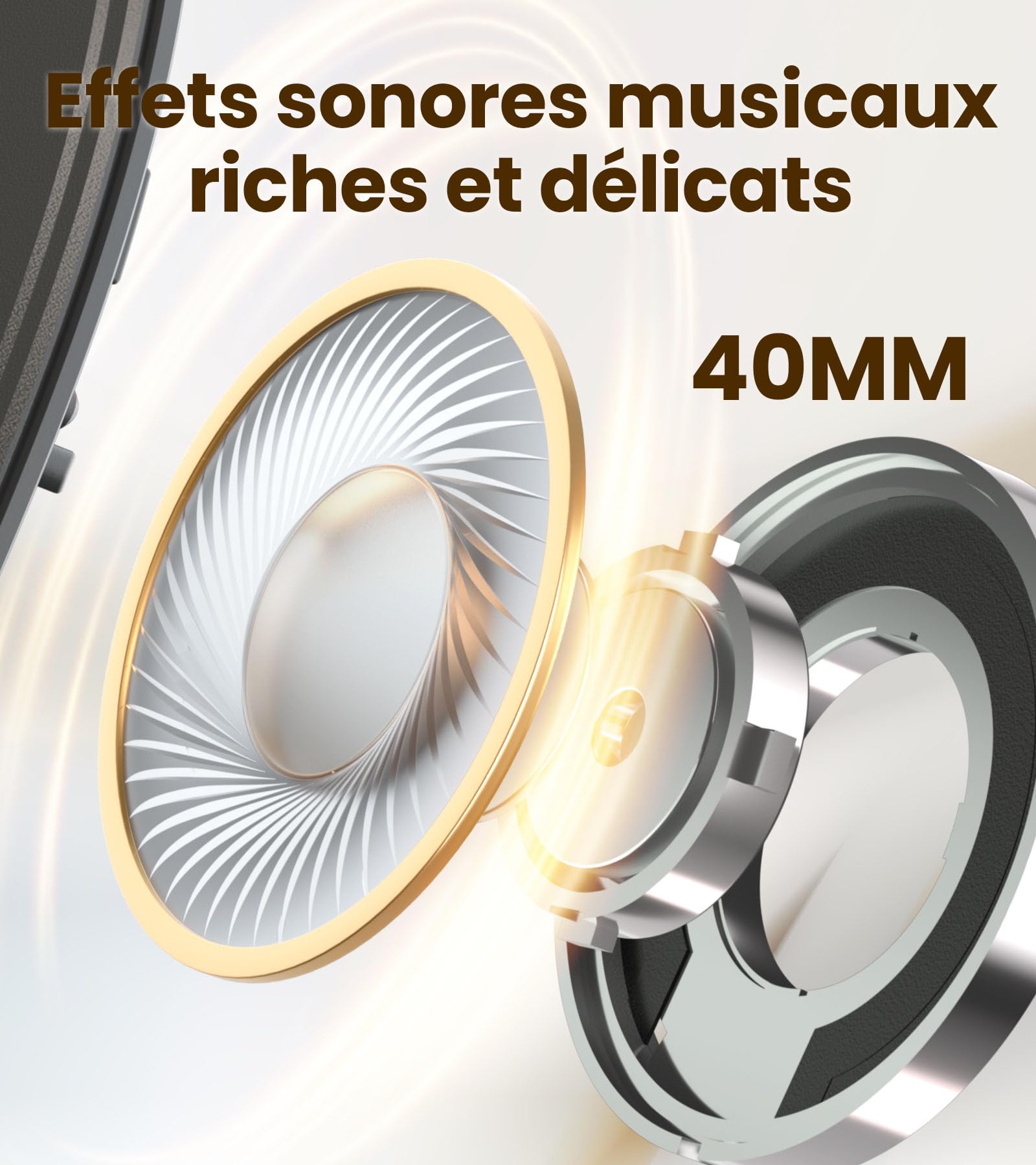 Edifier K750W Casque sans Fil Hi-Res Anti-Bruit，Noir