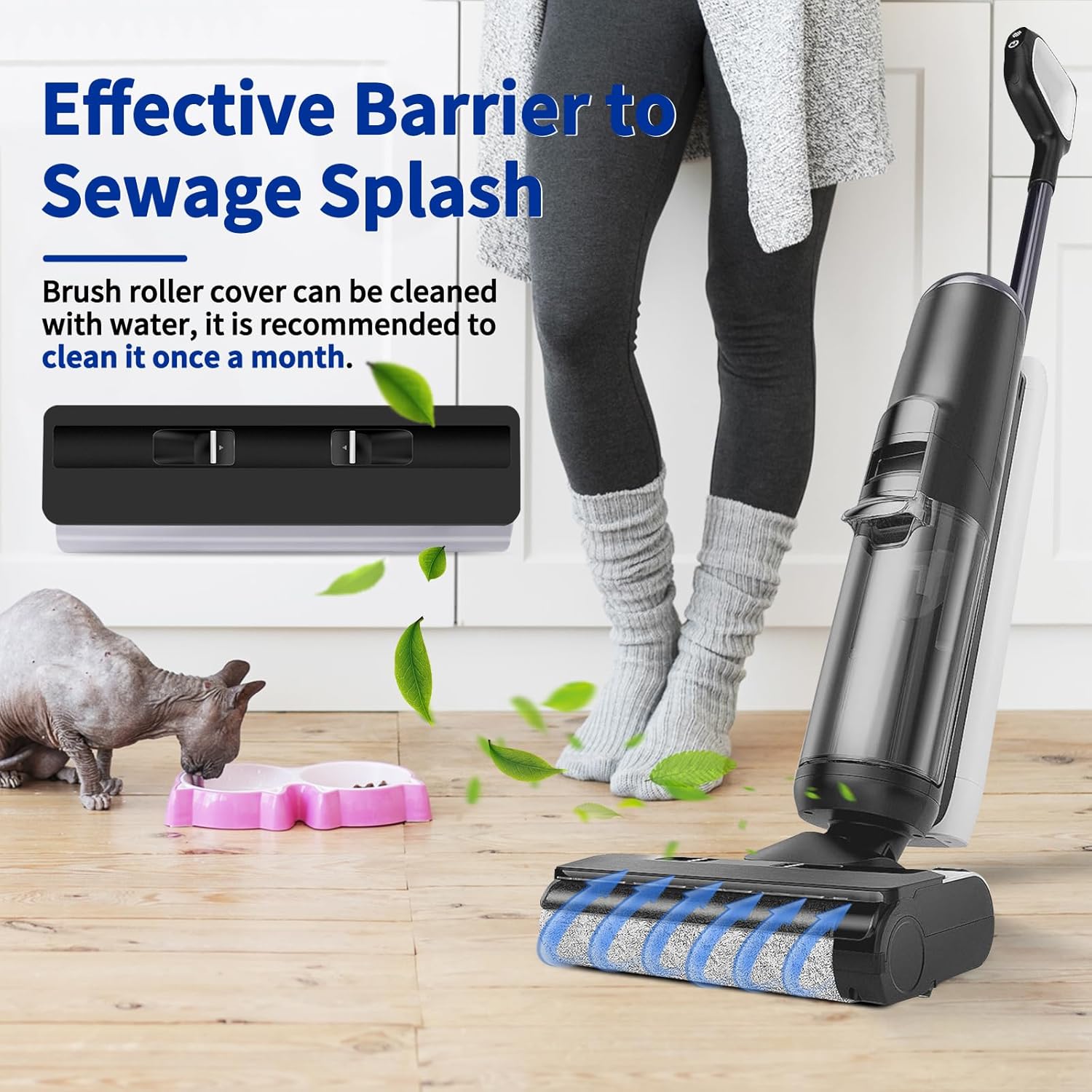 keluke Vacuum Replacement Parts Main Brush Cover Compatible with Tineco Floor ONE S5 / Floor One S5 Pro Cordless Vacuum Cleaners,Wet Dry Vacuum Cleaner Accessories