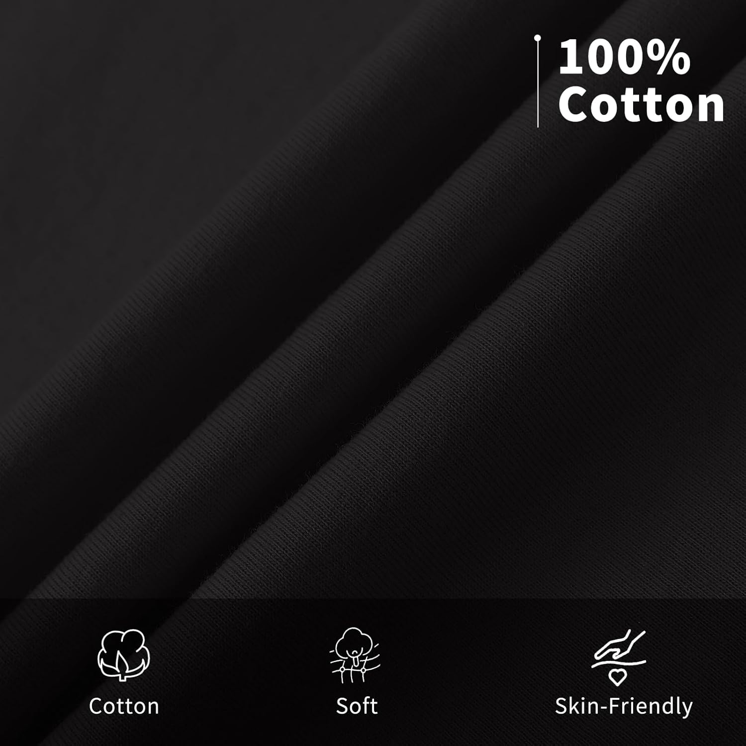 5 Pack Cotton Long Sleeve Tee Shirts for Boys and Girls Crewneck Basic T-Shirts Kids Tops for Toddlers Youth(Age 2-14) - Image 3