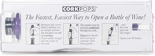 Miniatura 4 de Cork Pops Abridor de botellas de vino original, plata premium